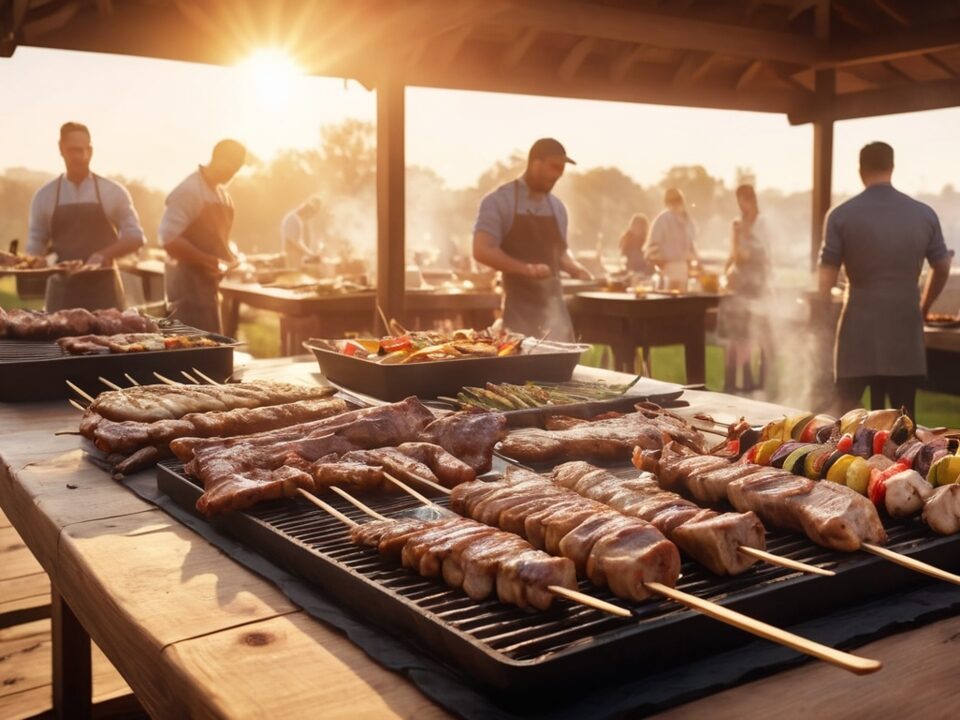 how much BBQ per person for catering